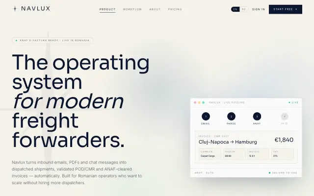 Navlux website
